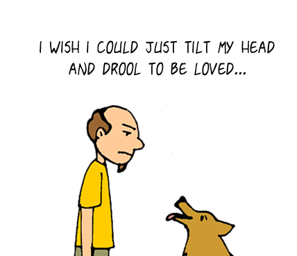Funny Optimism Dog Cartoon